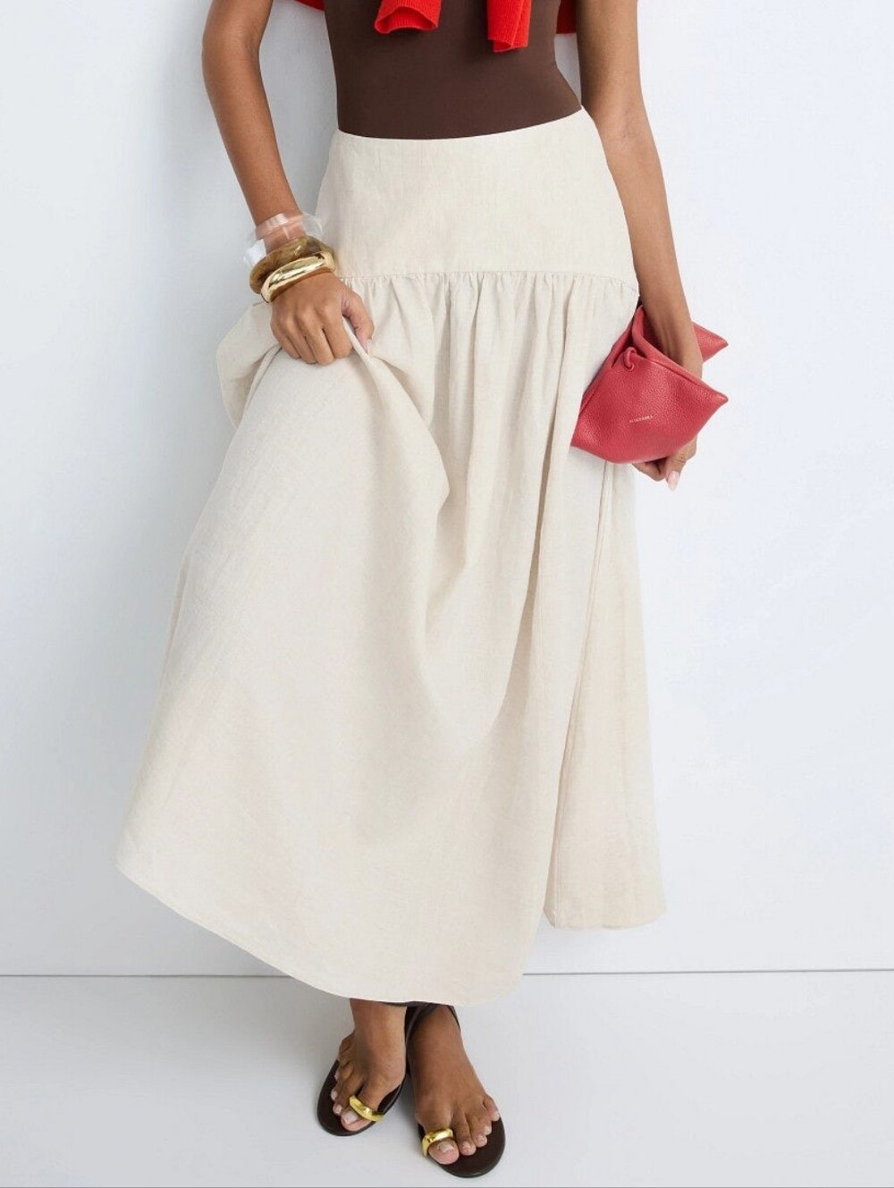 Staud Procida Linen Skirt Linen Size 4